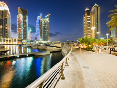 Port and Skyscrapers of Dubai Marina