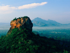Sri Lanka, Sigiriya Lion Rock Fortress at dawn