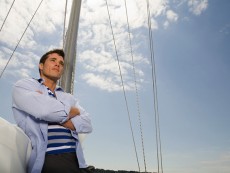 Young Man on a Sailing Boat