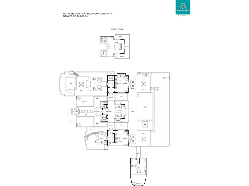 Royal Island Two Bedroom Suite with Infinity Pool-plan