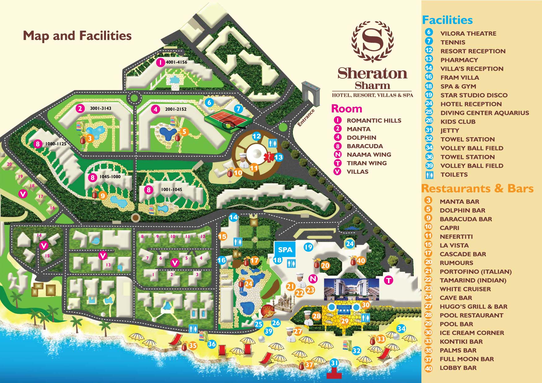 Sheraton HotelResortVills Spa Map 