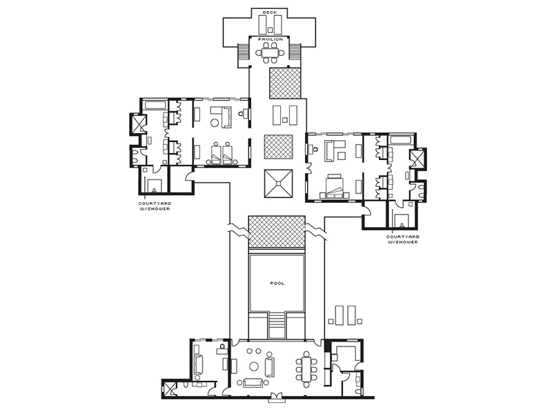 Two-bedroom Land & Ocean Suite-plan
